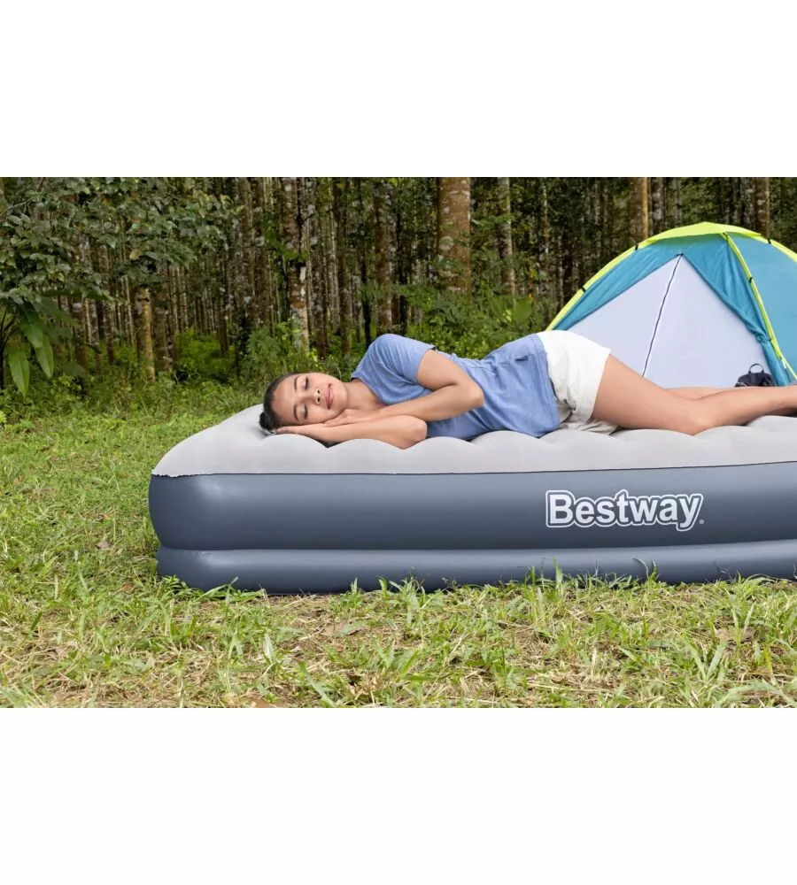 MATERASSO MATRIMONIALE GONFIABILE BESTWAY "TRITECH AIR" CON POMPA INTEGRATA 203X152X36 CM - COD. 6716T-7