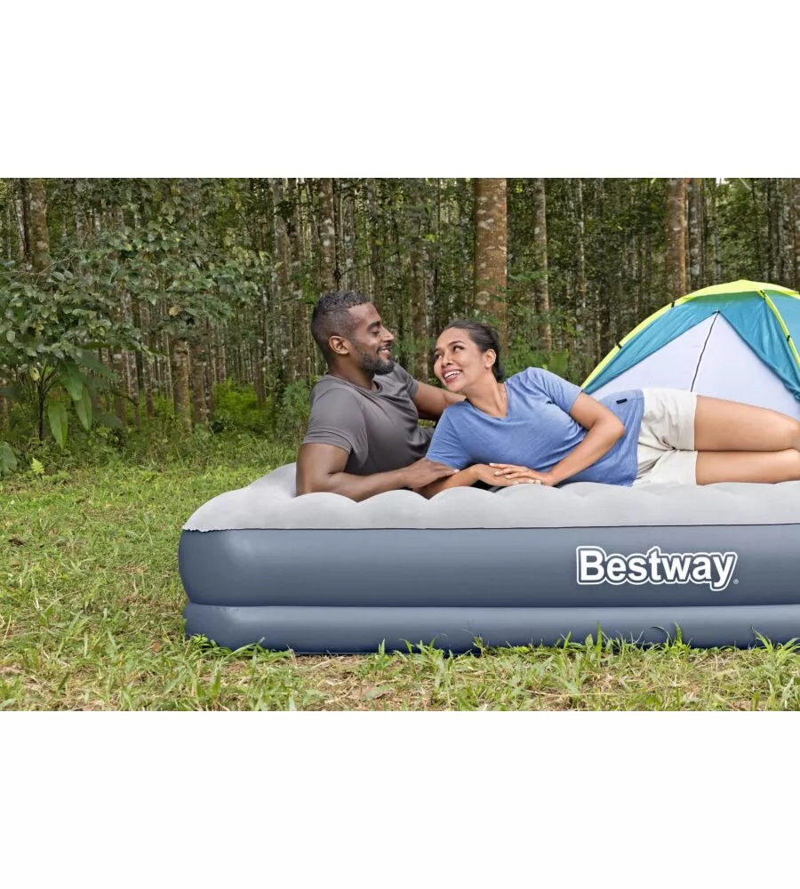 MATERASSO MATRIMONIALE GONFIABILE BESTWAY "TRITECH AIR" CON POMPA INTEGRATA 203X152X36 CM - COD. 6716T-7