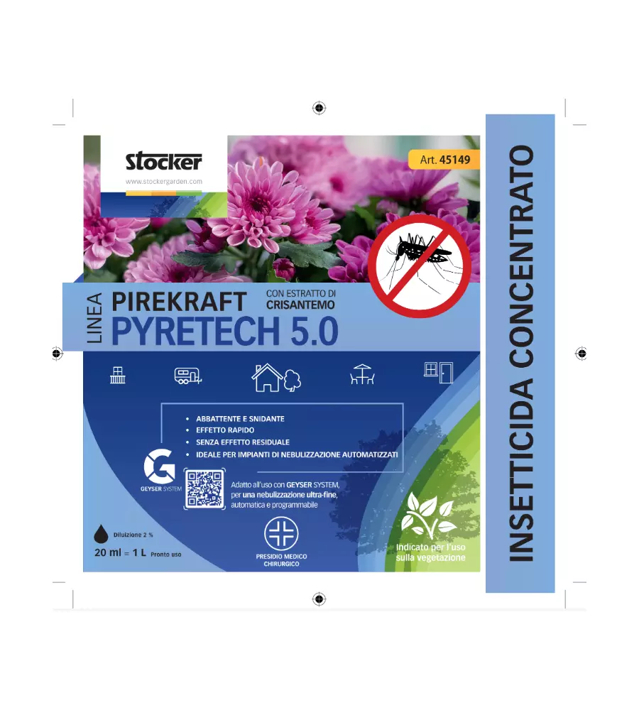 Repellente antizanzare Stocker "Pirekraft" 5 lt