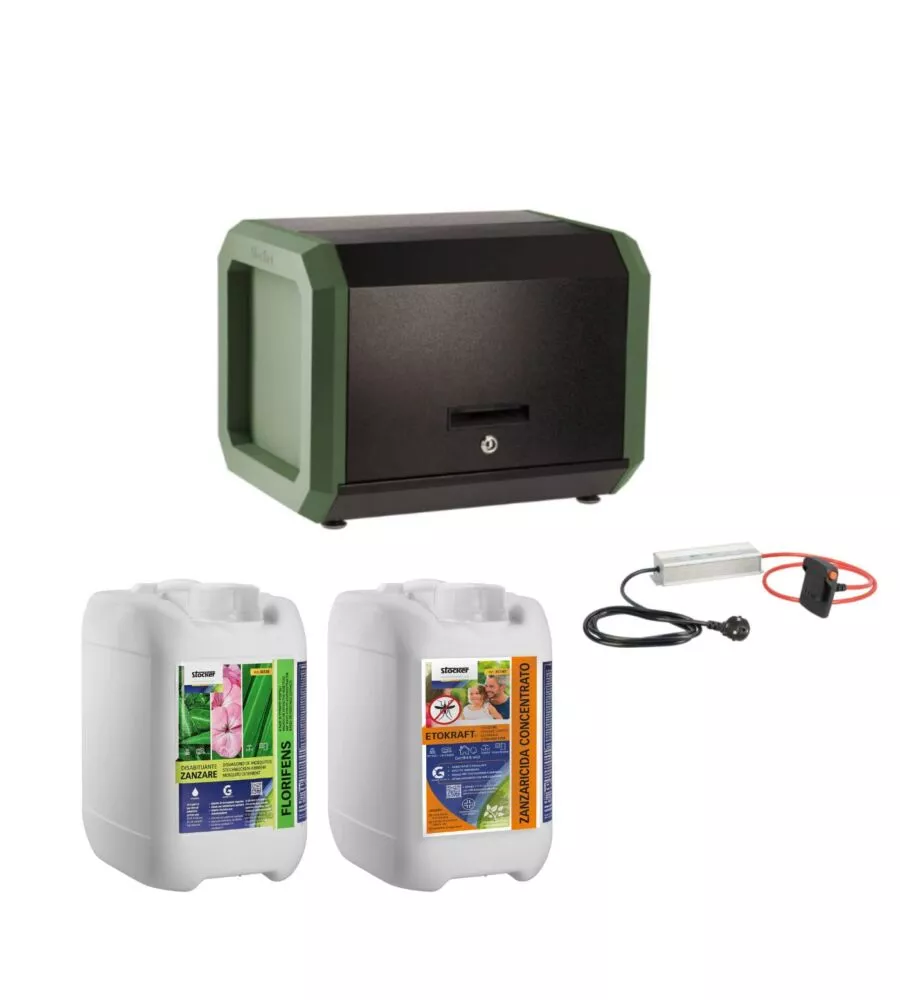 Kit antizanzare completo Stocker Geyser "Pro" e trattamenti