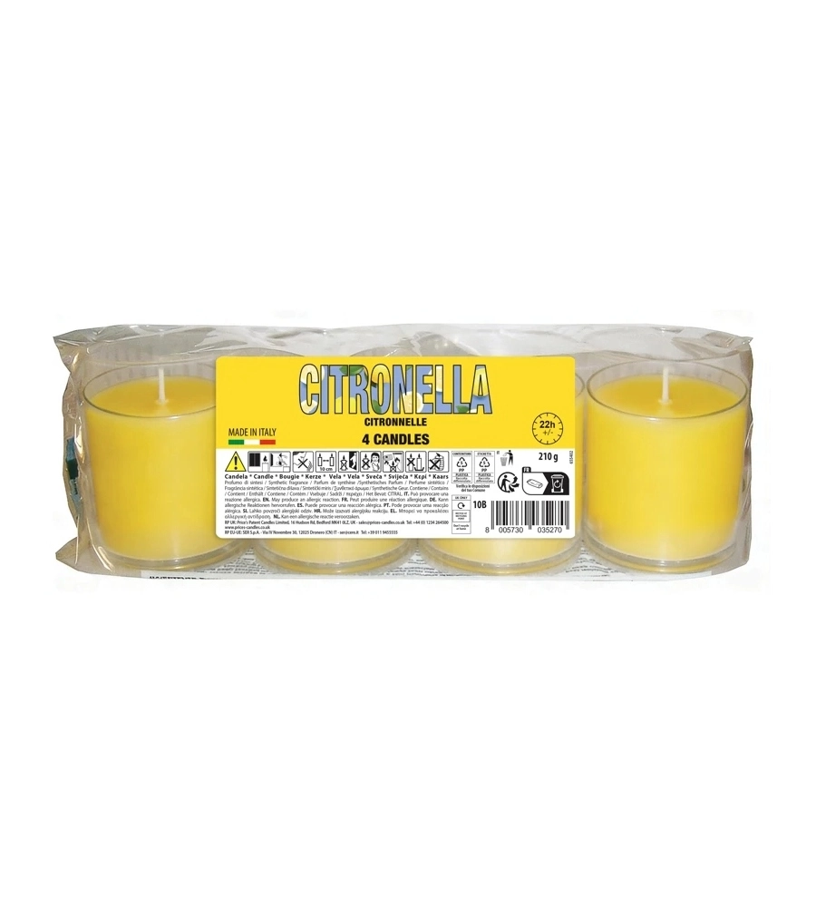 Set 4 candele alla citronella "Partylight"