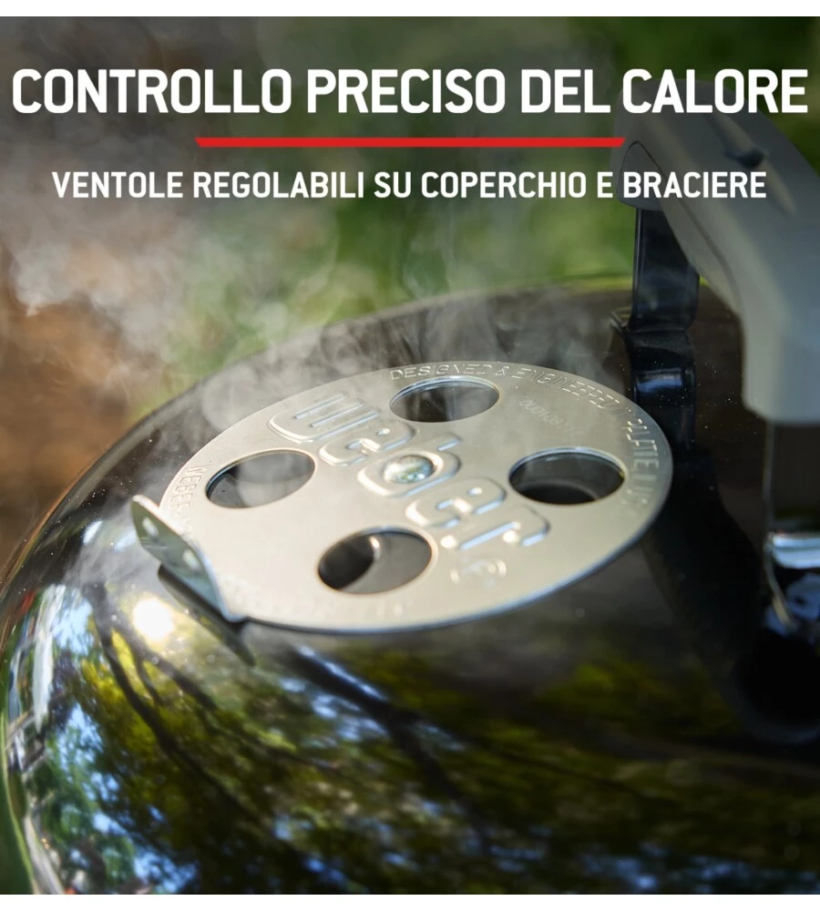 Barbecue a carbone Weber "Compact Kettle" con griglia 57 cm