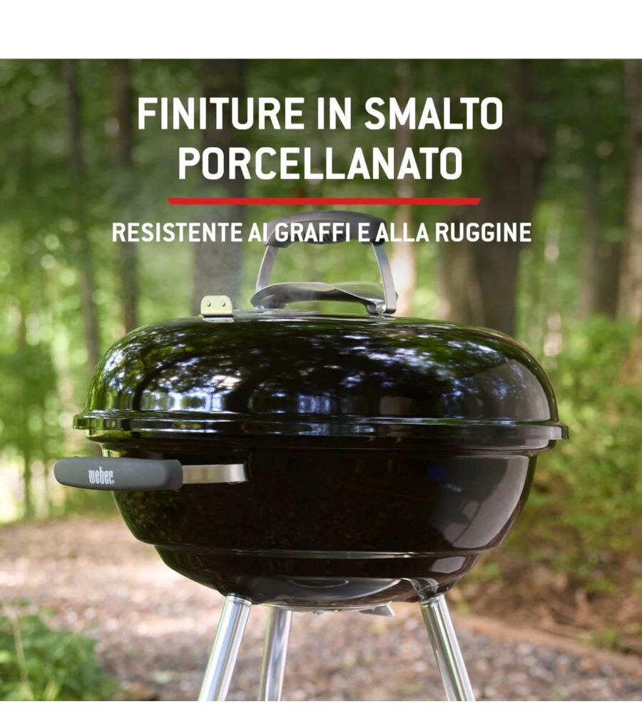 Barbecue a carbone Weber "Compact Kettle" con griglia 57 cm