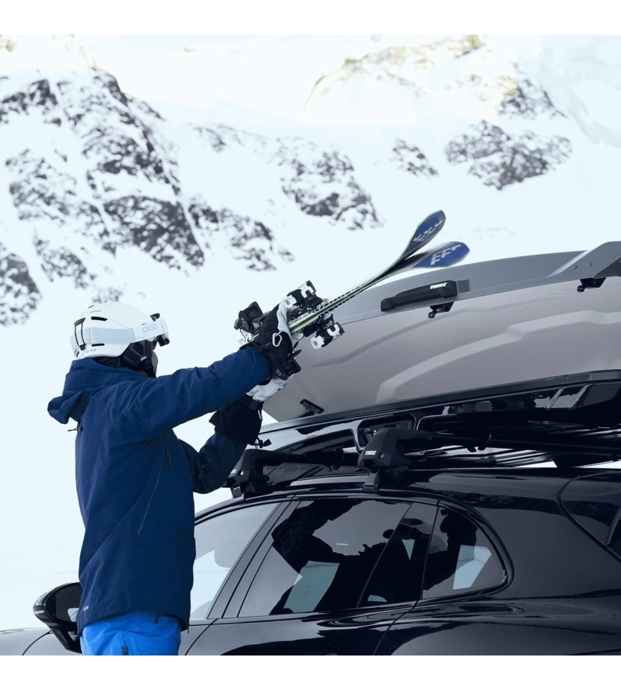 Box baule da tetto per auto Thule "Vector M" grigio 360 lt