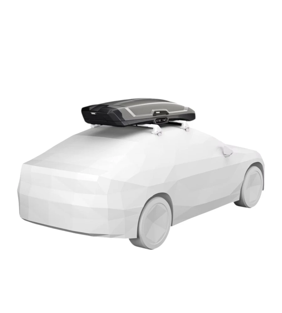 Box baule da tetto per auto Thule "Vector M" grigio 360 lt