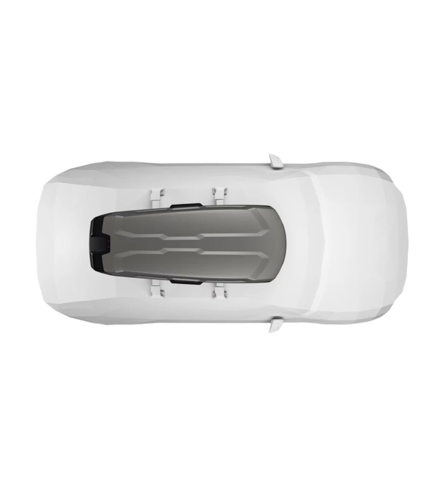 Box baule da tetto per auto Thule "Vector M" grigio 360 lt