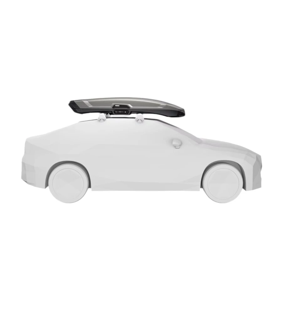 Box baule da tetto per auto Thule "Vector Alpine" grigio 380 lt