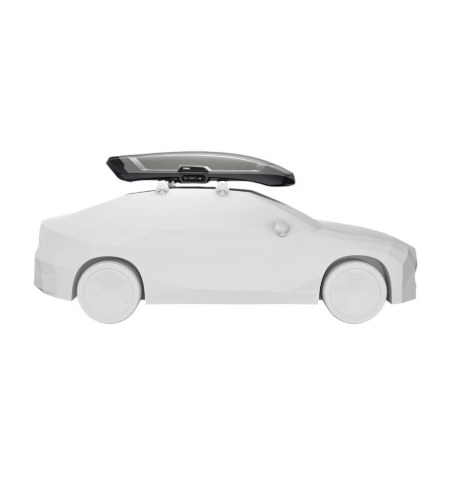 Box baule da tetto per auto Thule "Vector L" grigio 430 lt