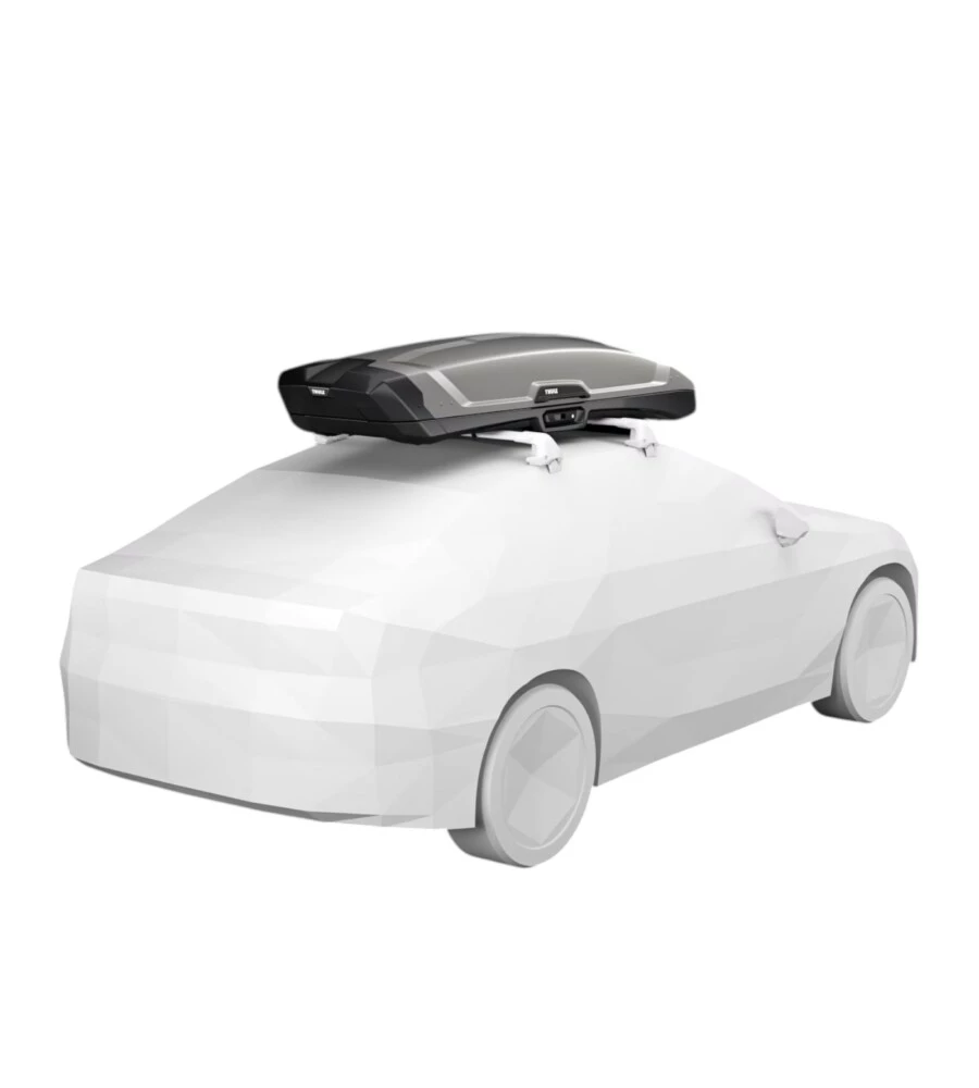 Box baule da tetto per auto Thule "Vector L" grigio 430 lt