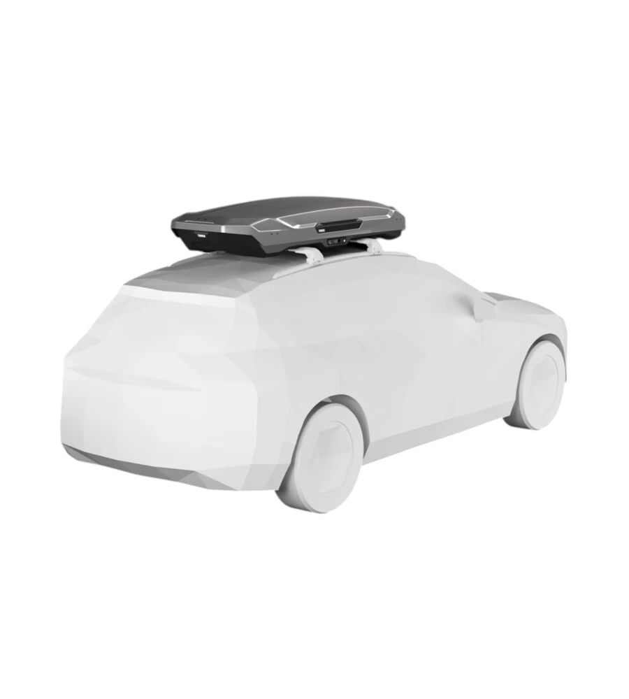 Box baule da tetto per auto Thule "Motion 3 XL Low" grigio 400 lt