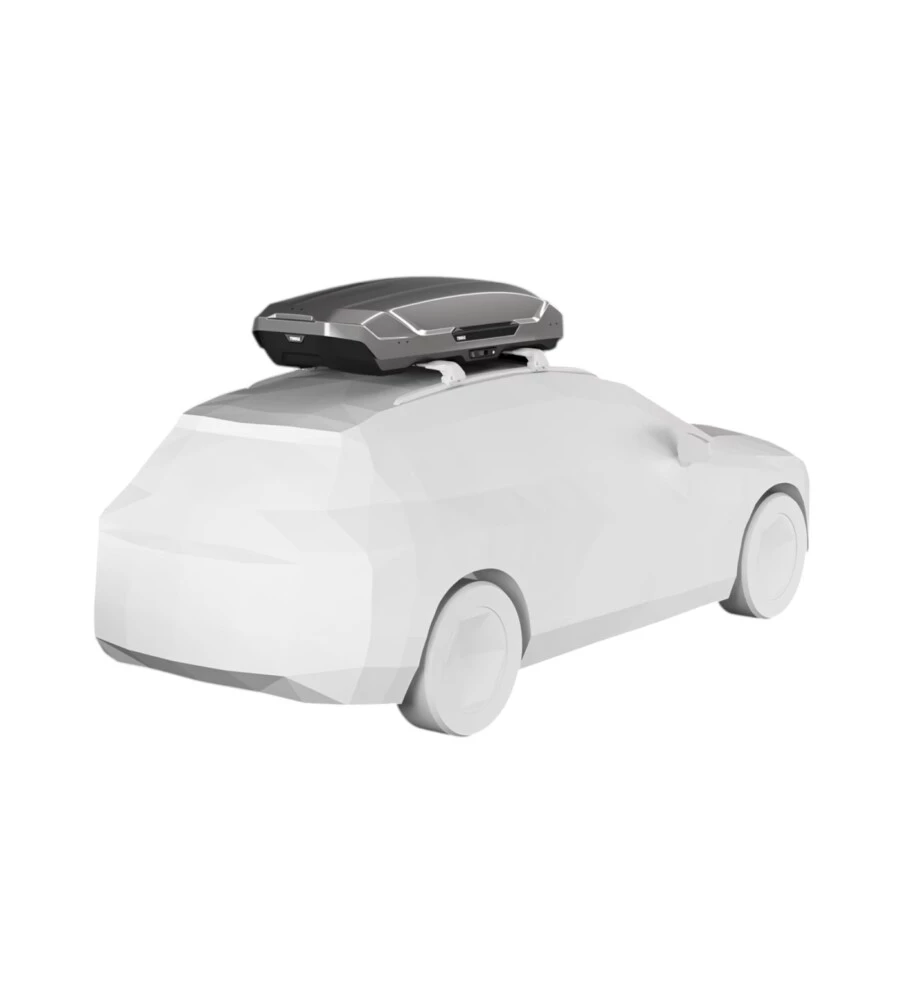Box baule da tetto per auto Thule "Motion 3 L" grigio 440 lt