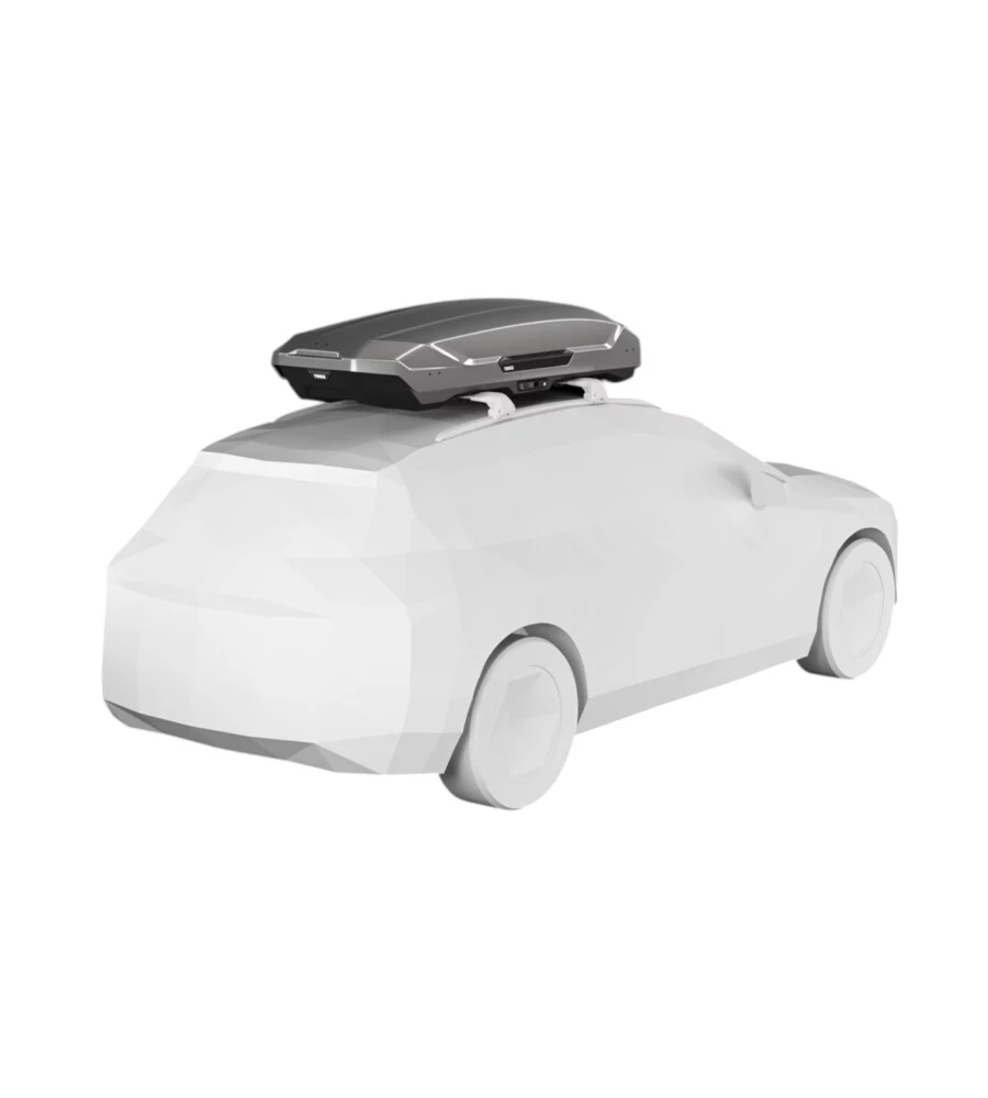 Box baule da tetto per auto Thule "Motion 3 XL" grigio 490 lt
