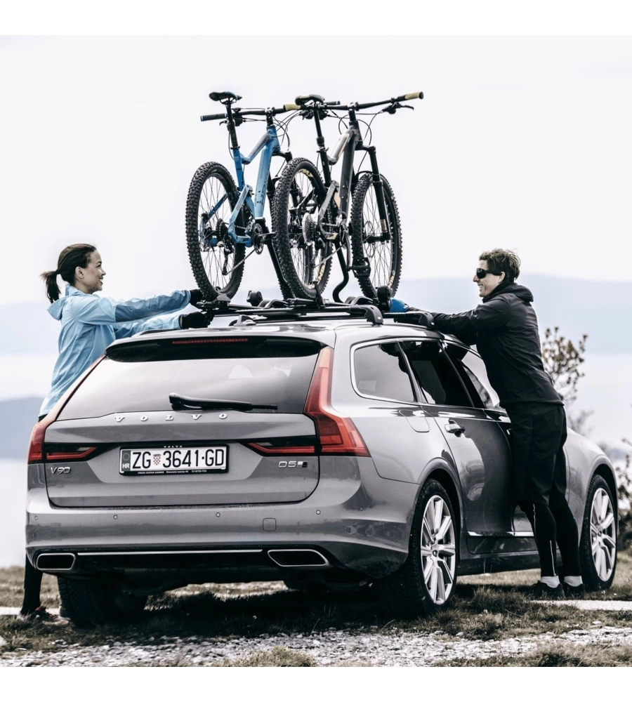 Portabici da tetto auto Thule "ProRide" grigio 1 bicicletta