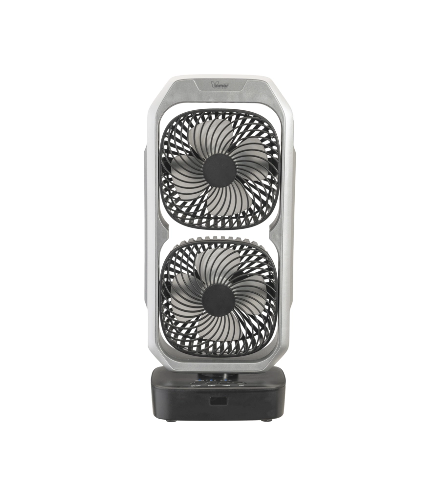 Ventilatore a piantana cordless Bimar doppia ventola orientabile