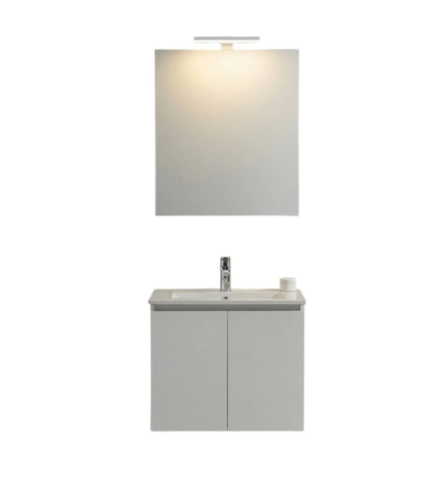 Mobile bagno sospeso "Garda" 2 ante bianco 60x39x53 cm