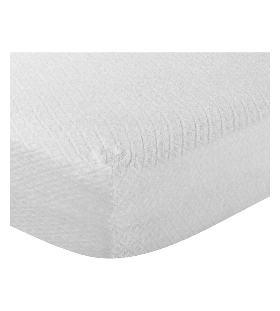 Coprimaterasso singolo in spugna "Jacquard" 90x195+25 cm