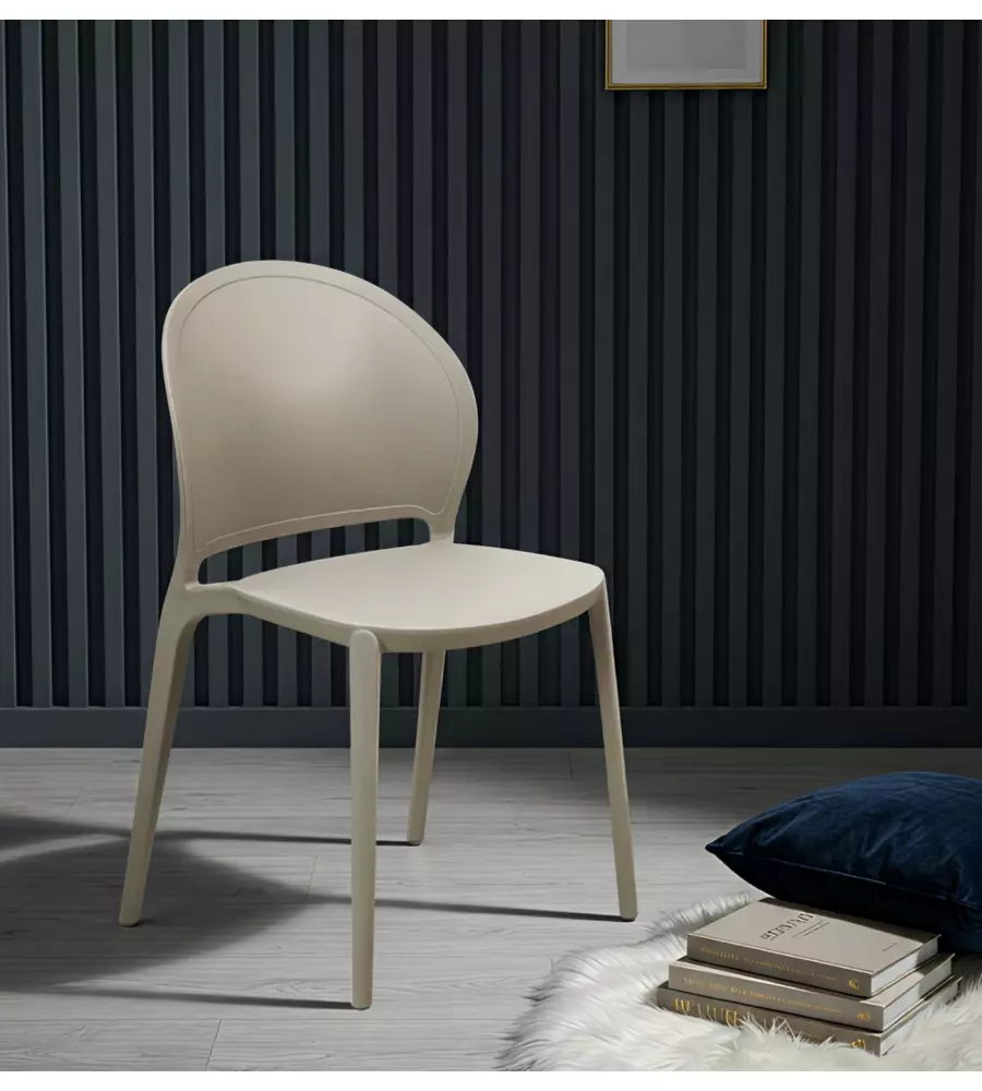 Sedia Bellahome "Sevilla" crema 38,5x50,5x82 cm