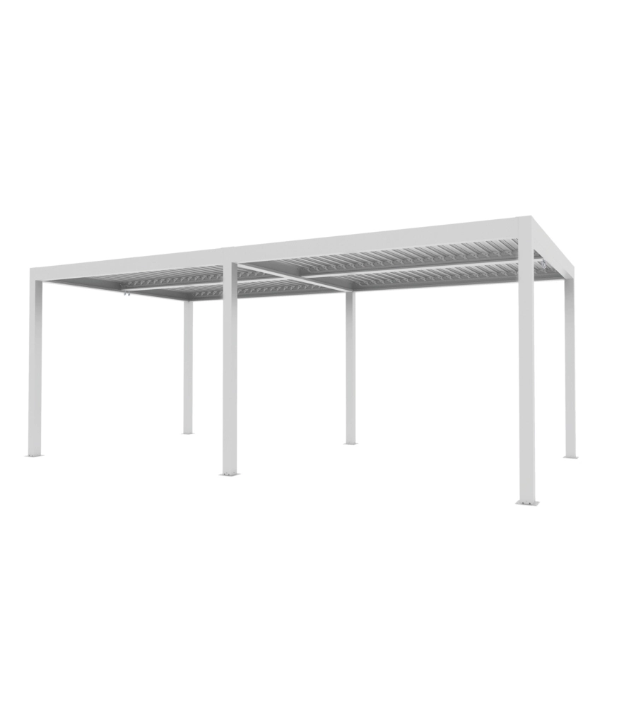 Pergola bioclimatica Verdelook "Atena" in alluminio bianco 3x6 m