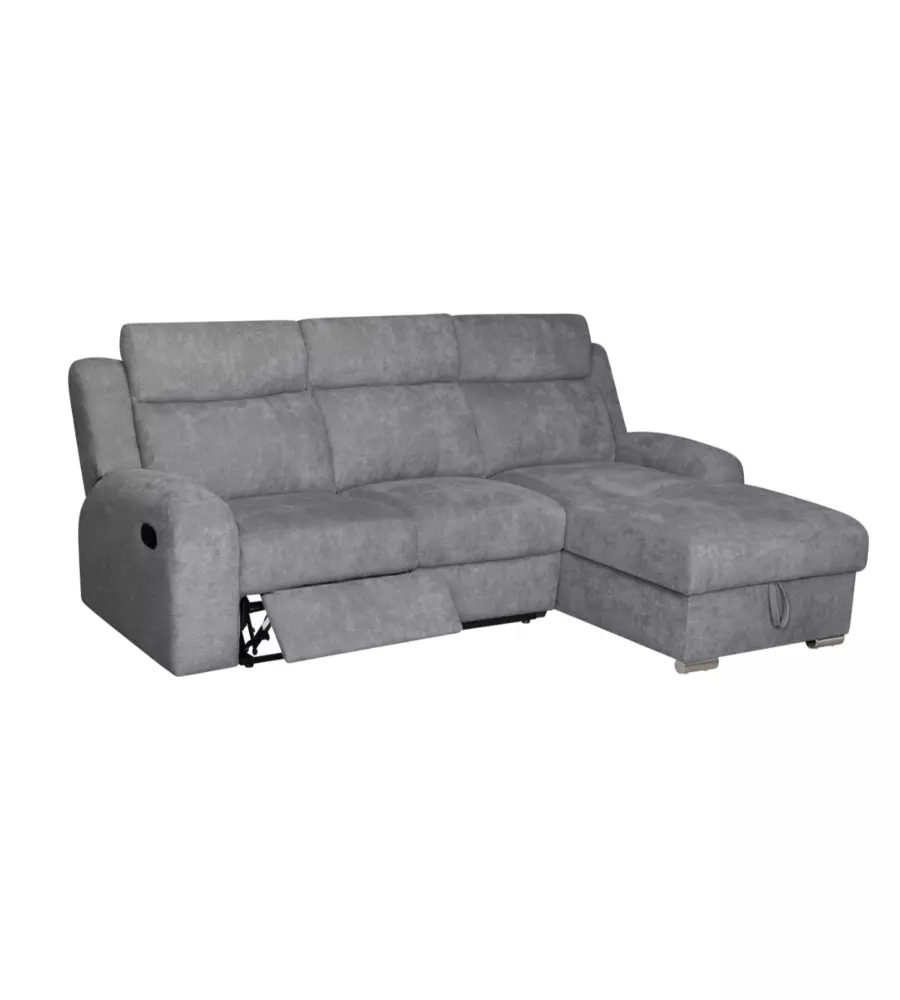 Divano angolare destro Bellahome "Astrid" grigio 247x94/159x104 cm