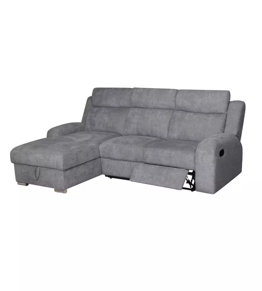 Divano angolare sinistro Bellahome "Astrid" grigio 247x94/159x104 cm