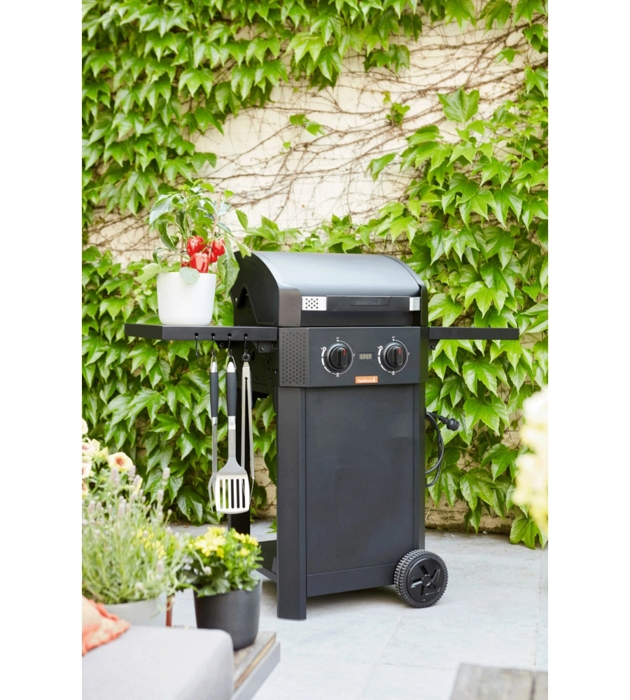 Barbecue elettrico barbecook "E-Luca" nero 2 fuochi