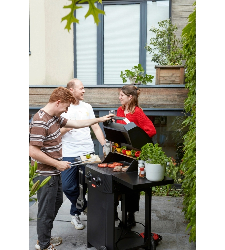 Barbecue elettrico barbecook "E-Luca" nero 2 fuochi