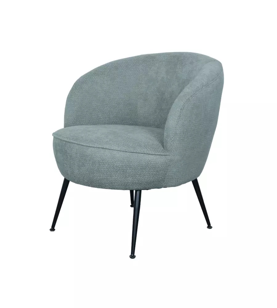 Poltroncina Bellahome "Nora" in velluto salvia 63x69x70 cm
