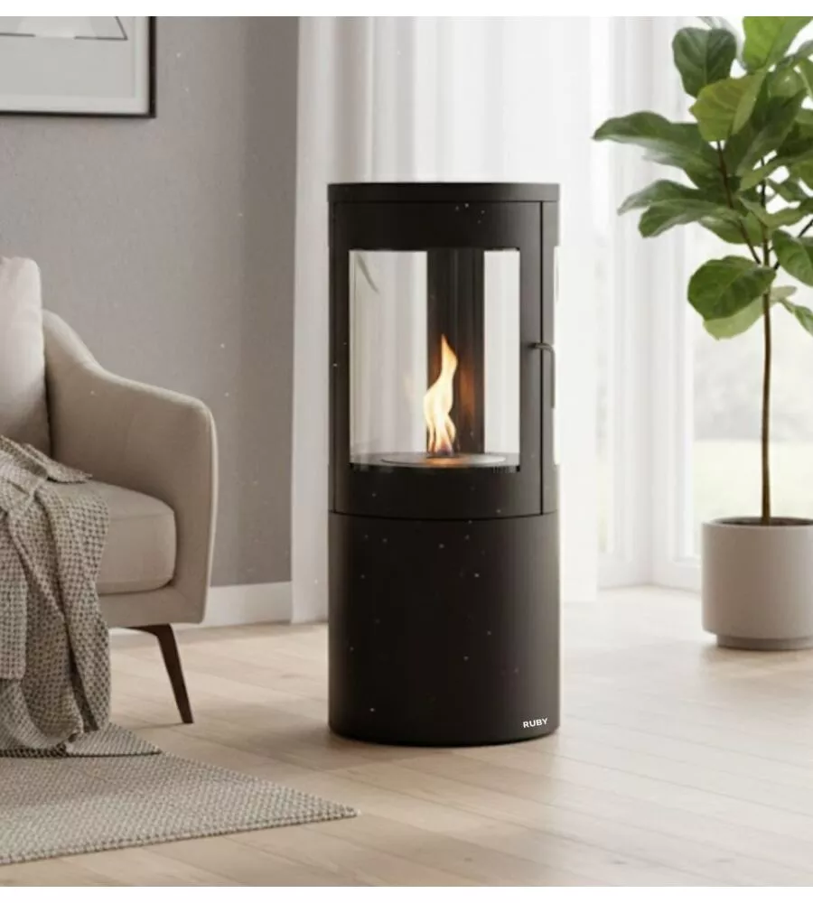 Stufa a bioetanolo Tecno Air System "Ruby Lagazuoi" nero 3000W