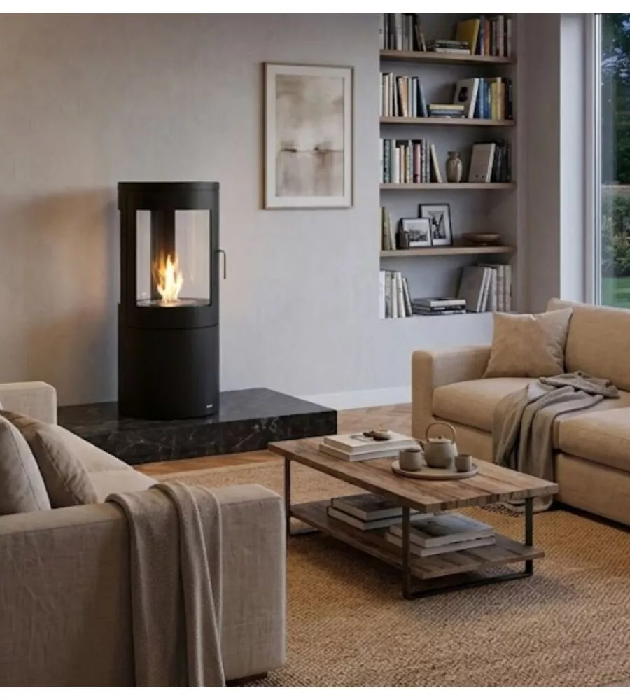 Stufa a bioetanolo Tecno Air System "Ruby Lagazuoi" nero 3000W