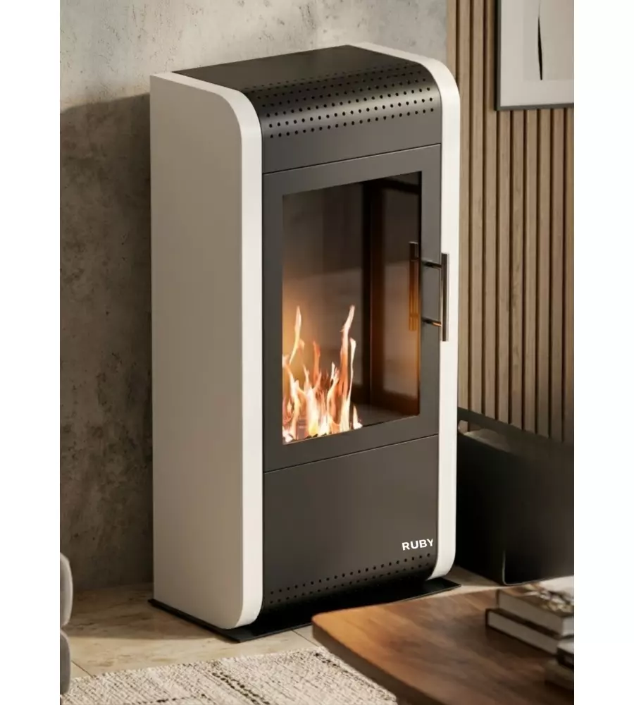 Stufa a bioetanolo ventilata Tecno Air System "Giga" bianco 3000W