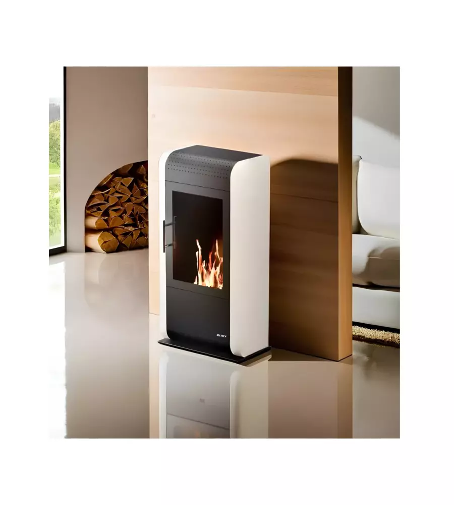 Stufa a bioetanolo ventilata Tecno Air System "Giga" bianco 3000W