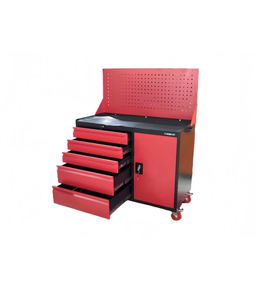 Carrello porta utensili da officina con pannello forato Essenza portata 500 kg 107,5x51,5x84 cm