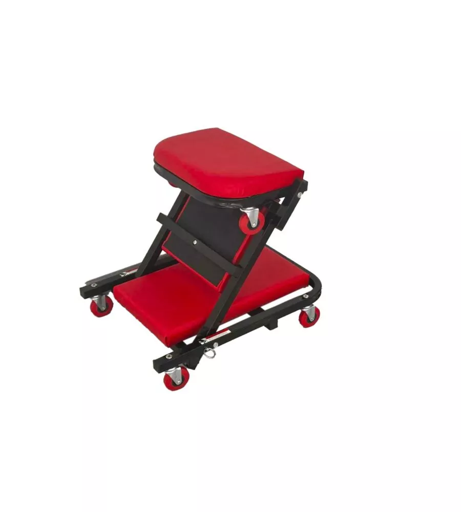 Sedia da officina convertibile con ruote Essenza 45,5x41x38 cm