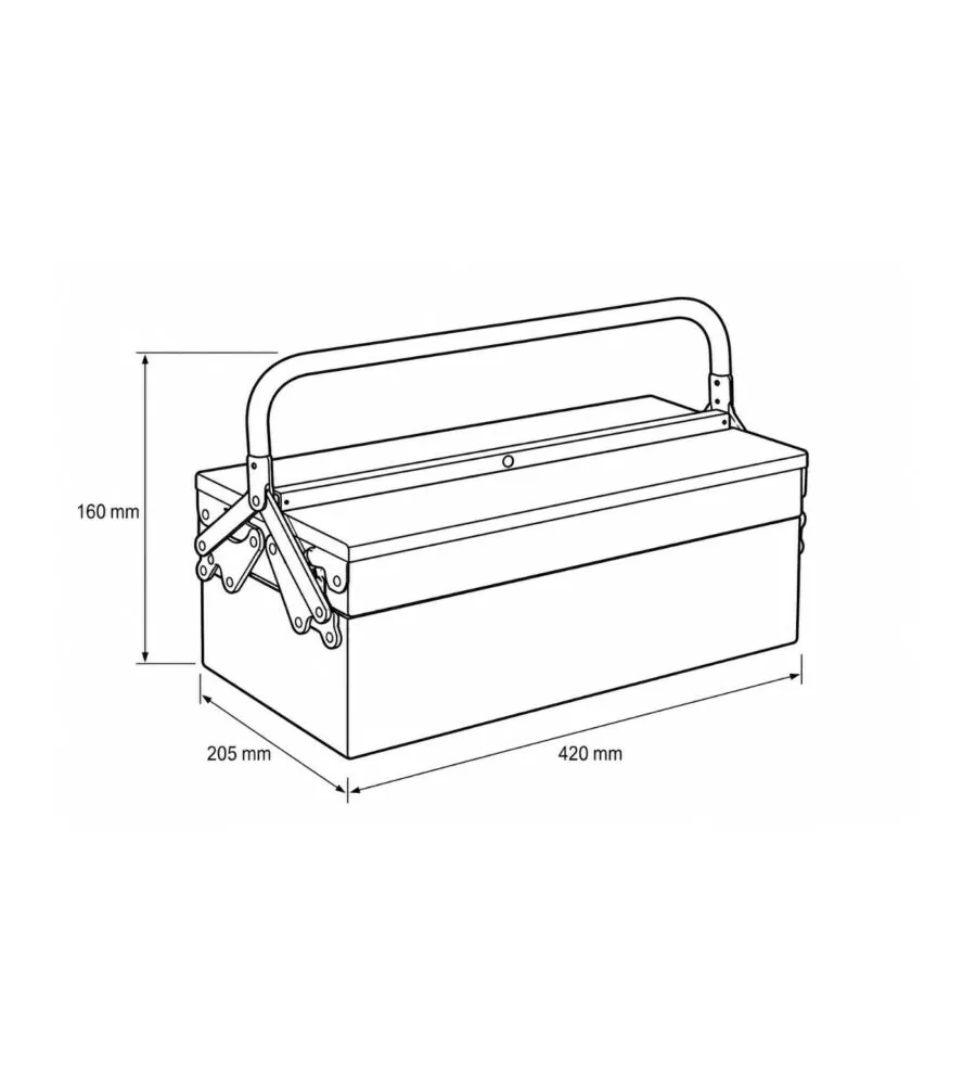 Cassetta porta attrezzi Essenza portata 27 kg 42x20,5x16 cm