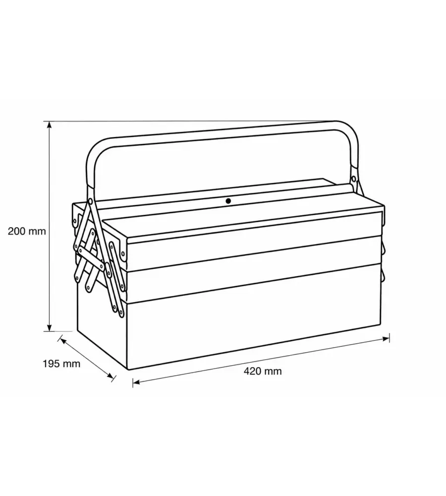 Cassetta porta attrezzi Essenza portata 30 kg 42x19,5x20 cm