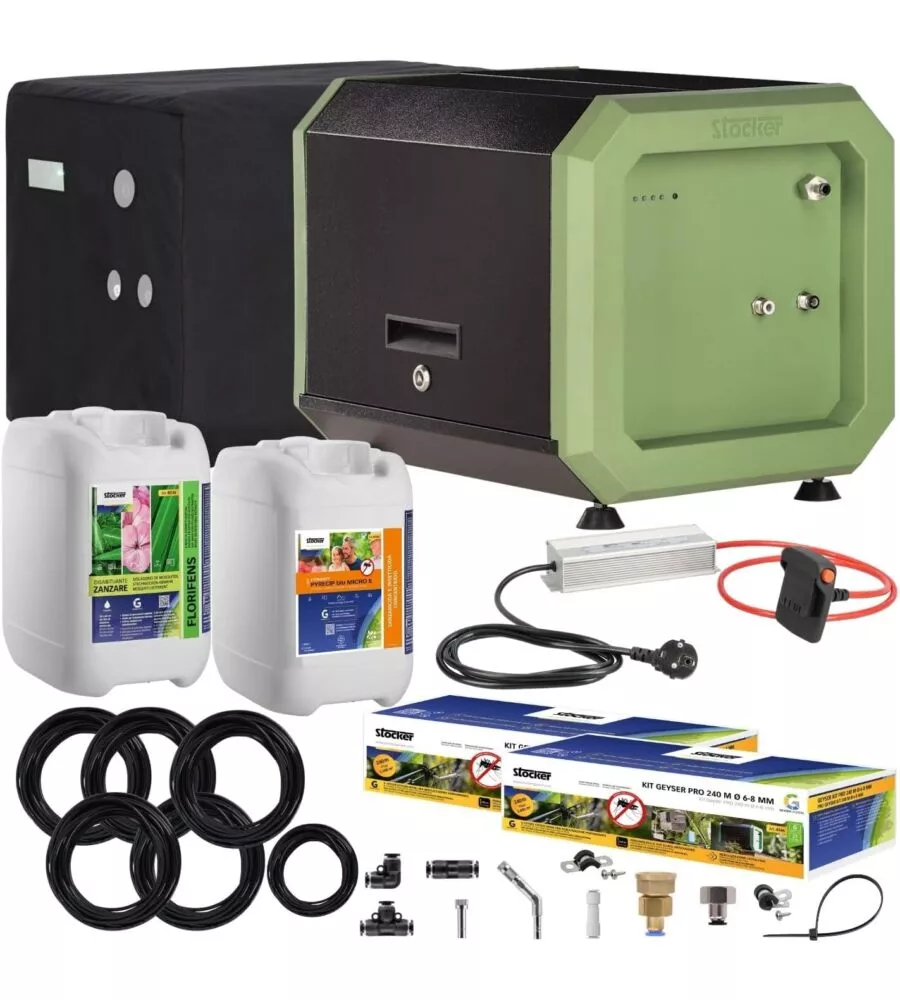 Kit nebulizzatore antizanzare Stocker geyser "Pro Dual" 240 mt