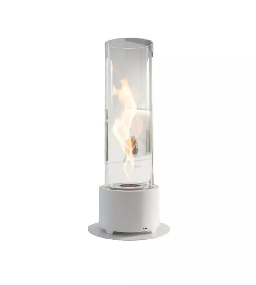 Biocamino da tavolo Tecno Air System "Ruby Boreale" bianco 26x49,1 cm