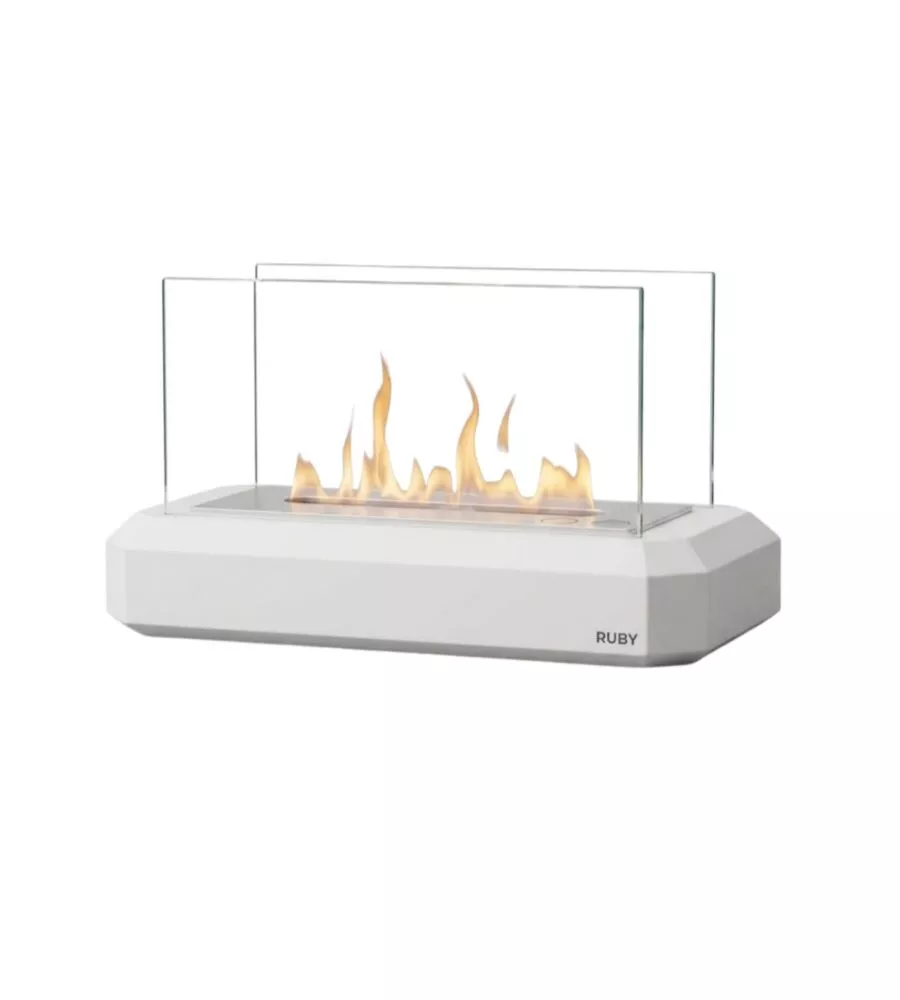 Biocamino da tavolo Tecno Air System "Ruby Auta" bianco 34,7x17,7x20,7 cm