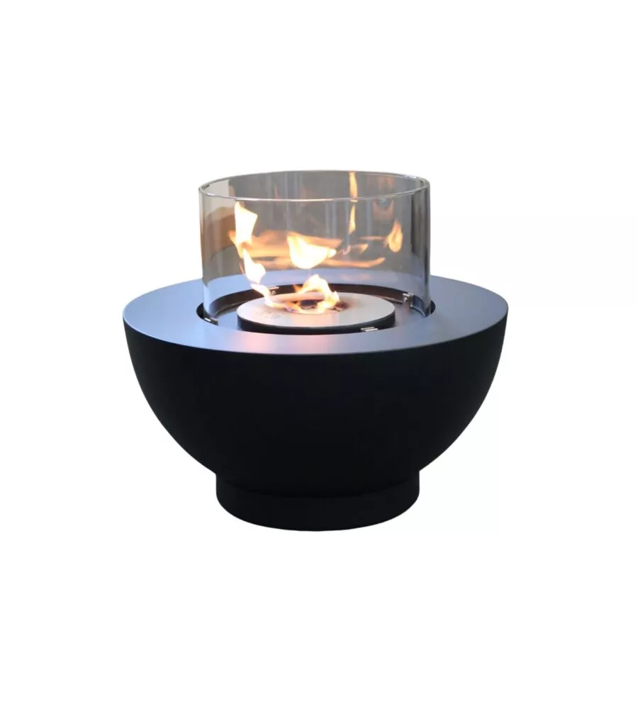 Biofocolare da pavimento Tecno Air System "Ruby Colbricon" nero 60,3x60,3x49,4 cm