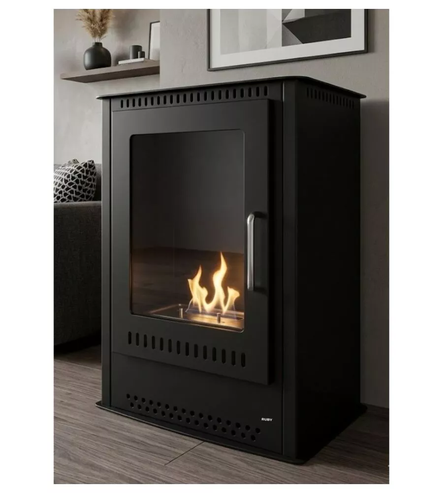 Biostufa Tecno Air System "Ruby Delta" nero 48x30x61 cm
