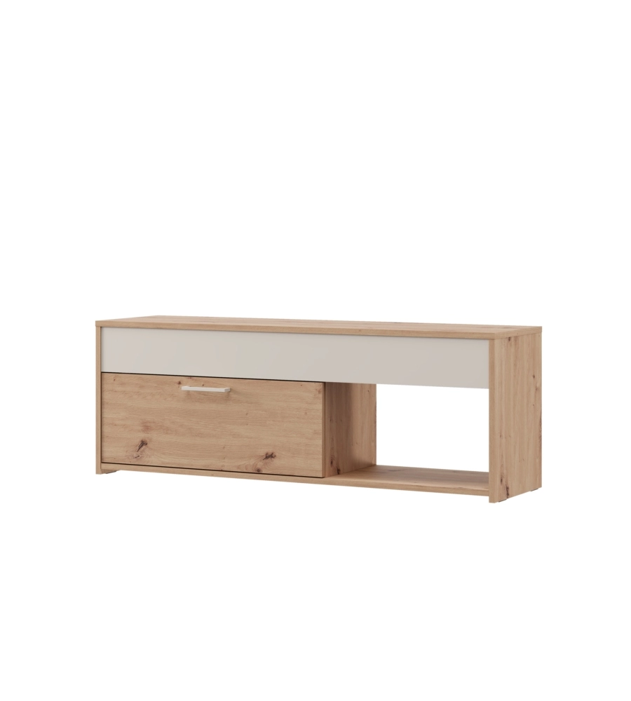 Mobile soggiorno porta tv 2 ante BellaHome "Grosseto" quercia 122x40x33,2 cm