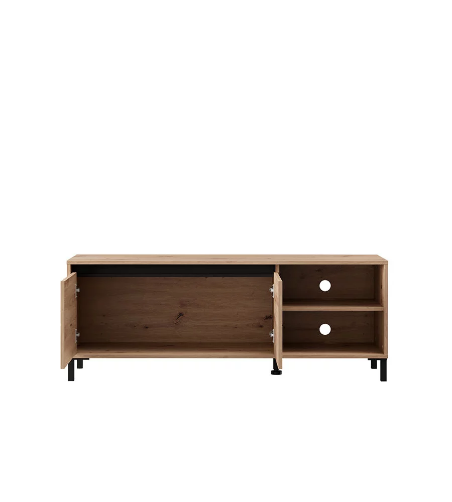 Mobile soggiorno porta tv 2 ante BellaHome "Grosseto" quercia 138x40x52 cm