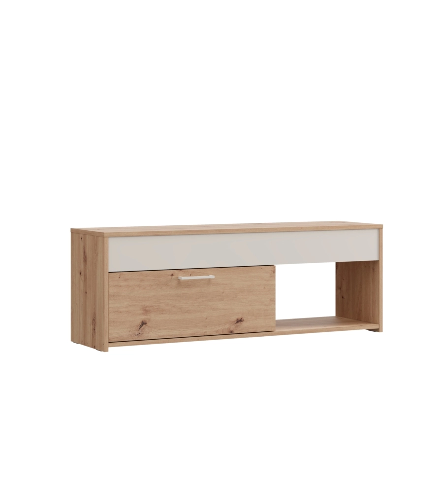 Mobile soggiorno porta tv 2 ante BellaHome "Grosseto" quercia 122x40x33,2 cm