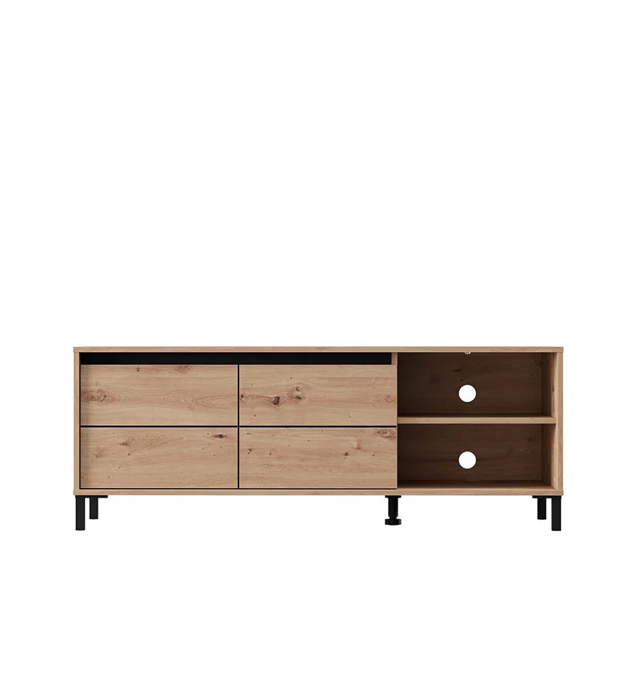 Mobile soggiorno porta tv 2 ante BellaHome "Grosseto" quercia 138x40x52 cm