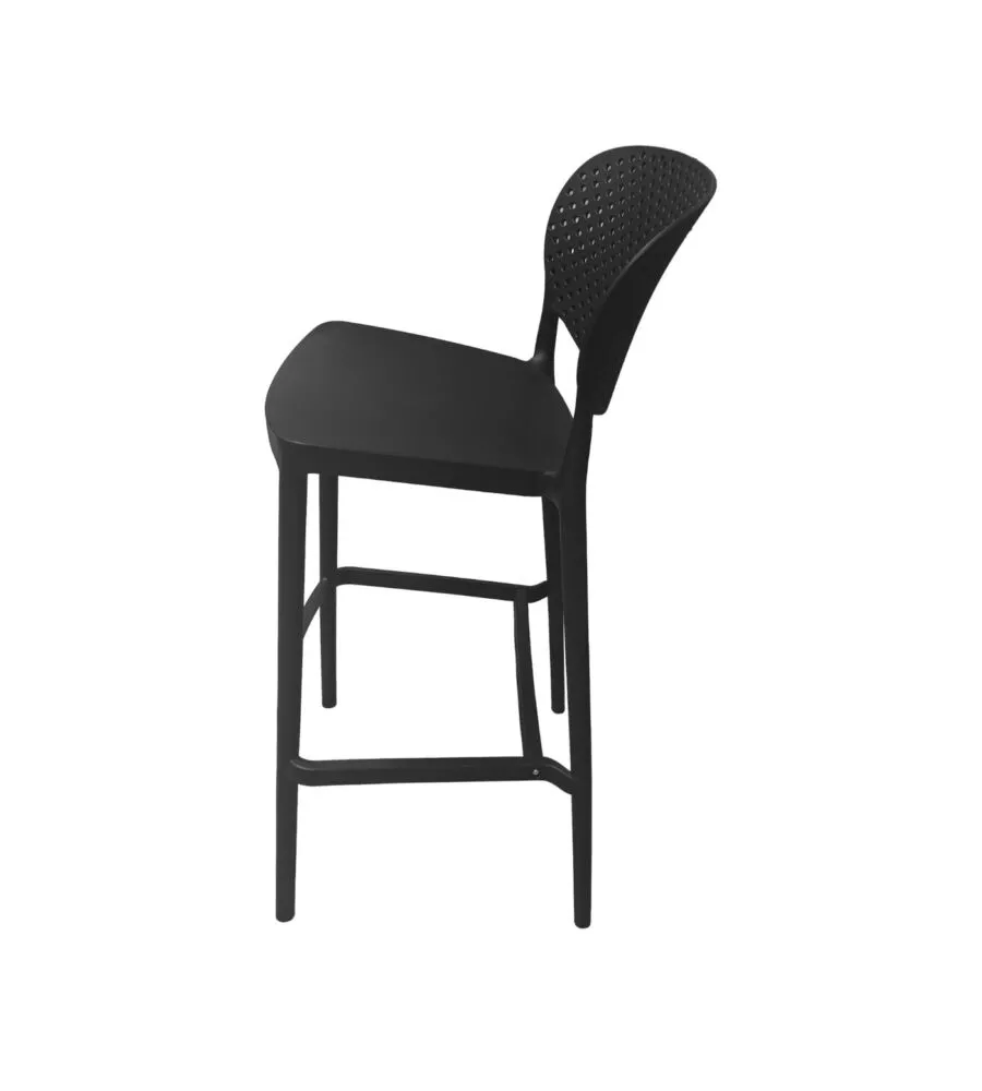 Sgabello da cucina BellaHome "Sevilla" nero 37x48x75x104 cm