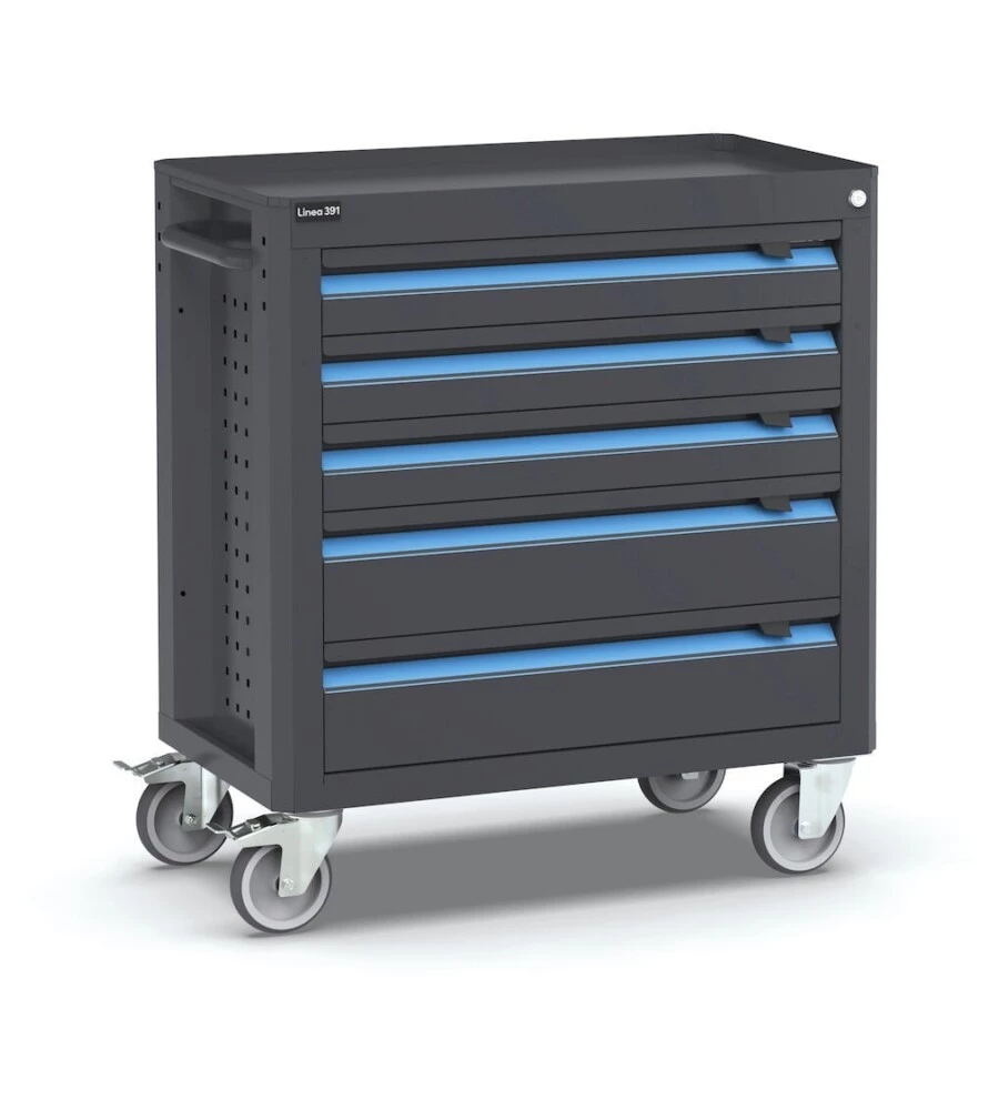 CARRELLO PORTA ATTREZZI CON 5 CASSETTI LINEA 391 FAMI PORTATA 330 KG 79X45,5X87,6 CM