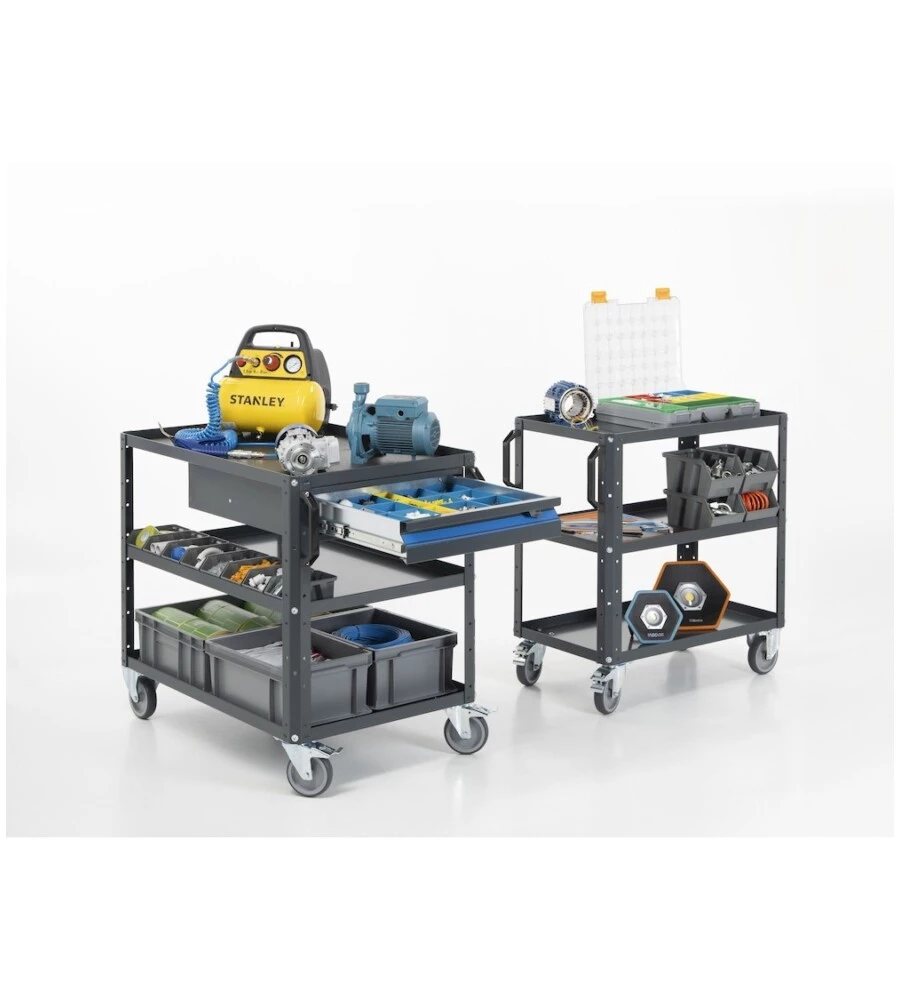 CARRELLO PER OFFICINA CON 3 RIPIANI XL FAMI 391 PORTATA 330KG 102,8X61,5X84,6 CM
