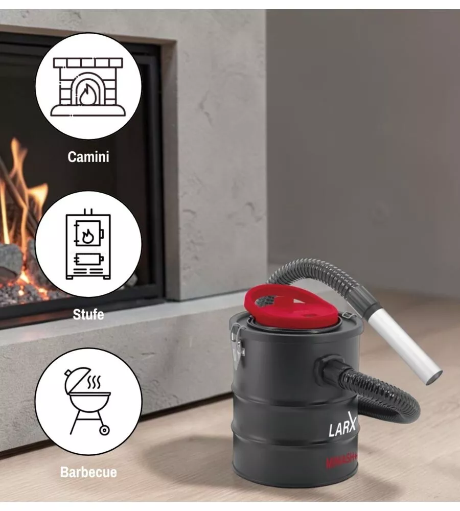 Aspiracenere elettrico Larx "MiniAsh+" 800W 15 lt