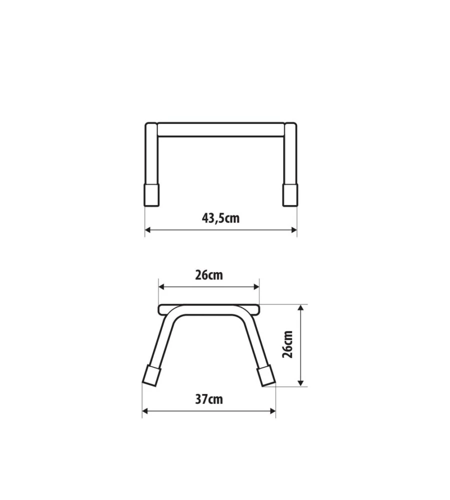 Scaletta singola per caravan in acciaio Lampa portata 150 kg - cod. 40706