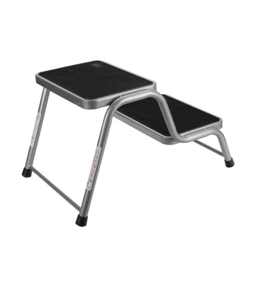 Scaletta doppia per caravan in acciaio Lampa portata 150 kg - cod. 40707